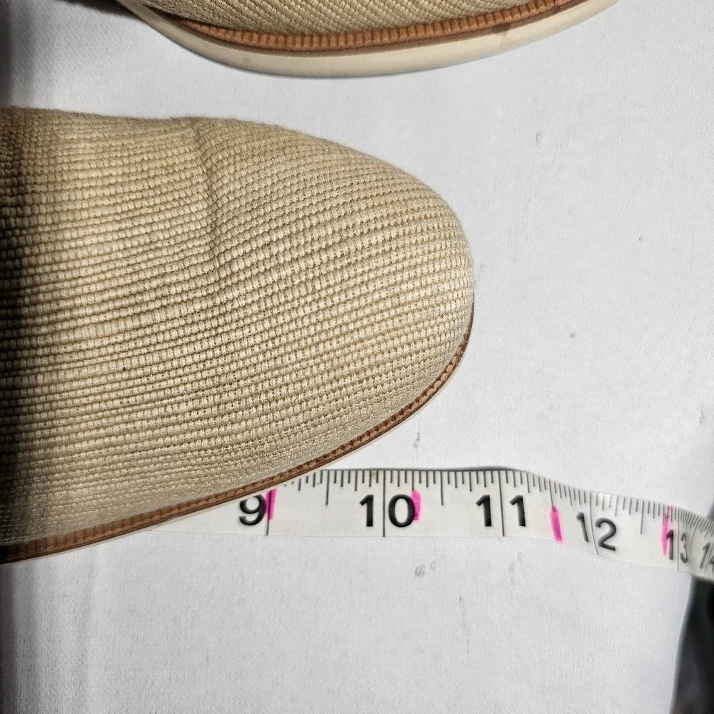 FARRUTX Men's beige textile‎ lace-up calf boot side zip leather lined size 39**
